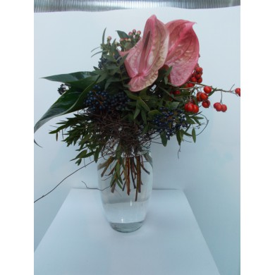 Mazzo floreale con Anthurium rosa