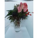 Mazzo floreale con Anthurium rosa