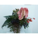 Mazzo floreale con Anthurium rosa