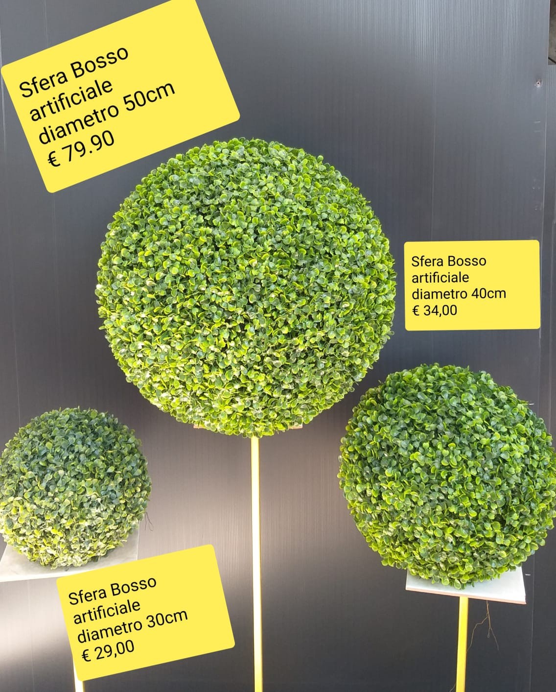Sfera Di Bosso Artificiale In Polietilene – Diametro 30 Cm, Verde, Per Decorazione Giardino E Casa