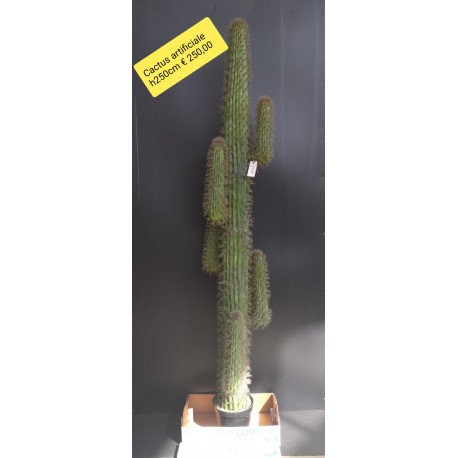 Homescapes Cactus artificiel Saguaro en pot gris et doré 51 cm | Leroy Merlin
